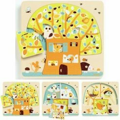 Djeco Puzzle - 3 Niveaux - Cabane Dans Les Arbres