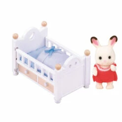 Sylvanian Families Sylvanian Family 5017 : Bébé Lapin Chocolat Dans Son Lit