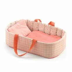 Djeco Accessoire Pour Poupon Poméa 32 Cm : Couffin Pink Lines