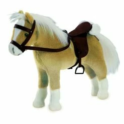 Accessoires De Poupées : Götz Boutique : Peluche Cheval Articulé Avec Sel Et Harnais : Halfinger