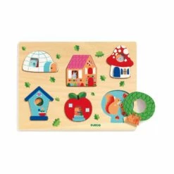 Djeco Puzzle 6 Pièces à Encastrer : Coucou-house