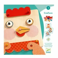 Djeco Jeu D'assemblage En Bois : CreaFaces