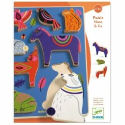 Djeco Puzzle En Bois à Encastrement : Nora Et Co