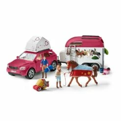 Schleich Figurine Horse Club : Grand Voyage équestre En Voiture Et Remorque