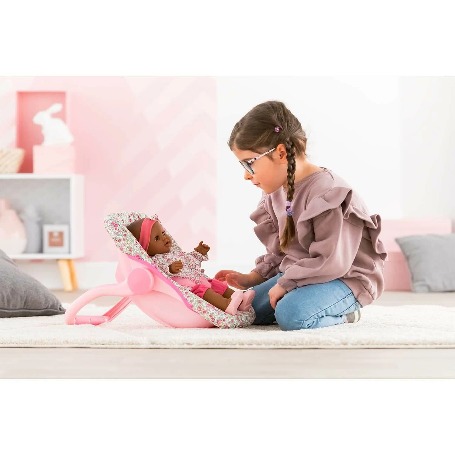 Accessoires Mon Grand Poupon Corolle : Porte-poupon Fleuri Pour Poupon 36 Et 42 Cm â Image 5