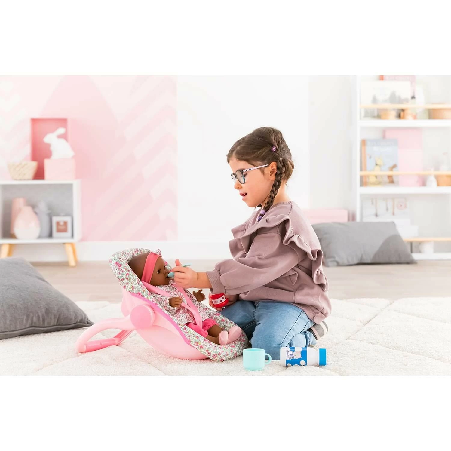 Accessoires Mon Grand Poupon Corolle : Porte-poupon Fleuri Pour Poupon 36 Et 42 Cm â Image 6