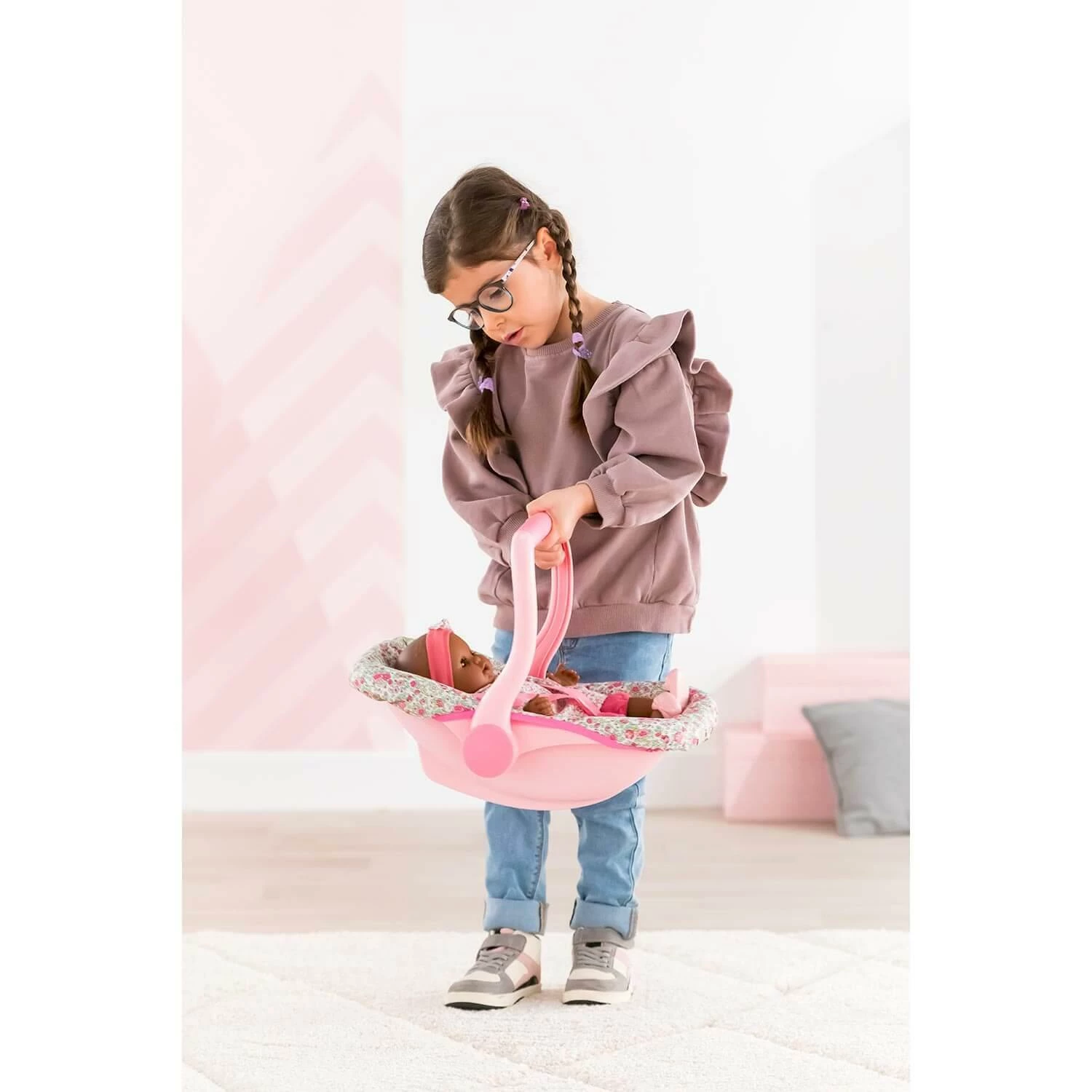 Accessoires Mon Grand Poupon Corolle : Porte-poupon Fleuri Pour Poupon 36 Et 42 Cm â Image 7