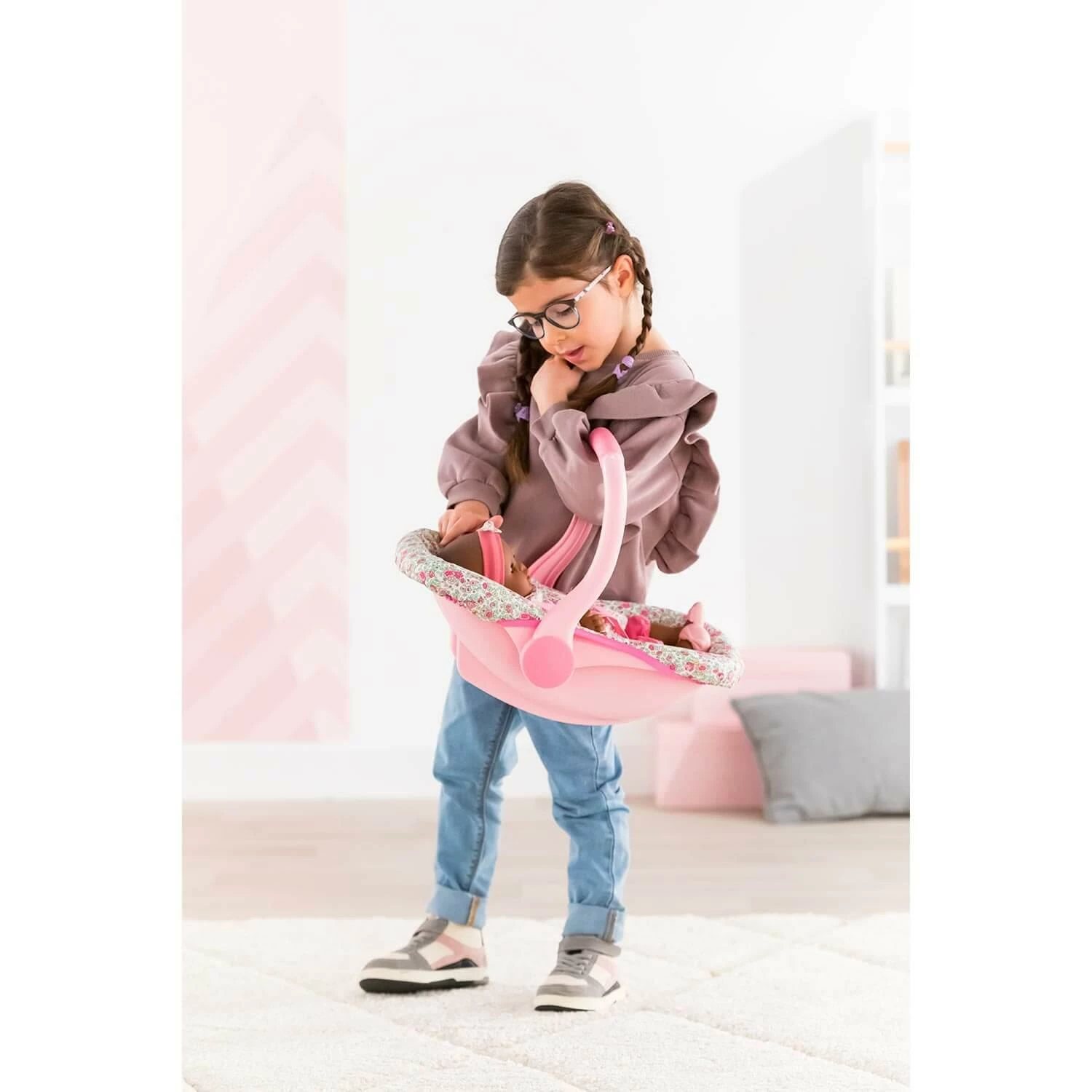 Accessoires Mon Grand Poupon Corolle : Porte-poupon Fleuri Pour Poupon 36 Et 42 Cm â Image 8